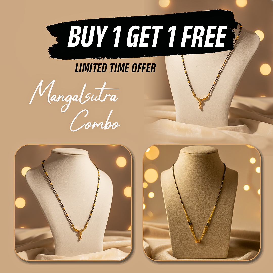 ✨ Elegant Jewelry & Mangalsutra Combo — Perfect Harmony of Tradition & Style ✨
